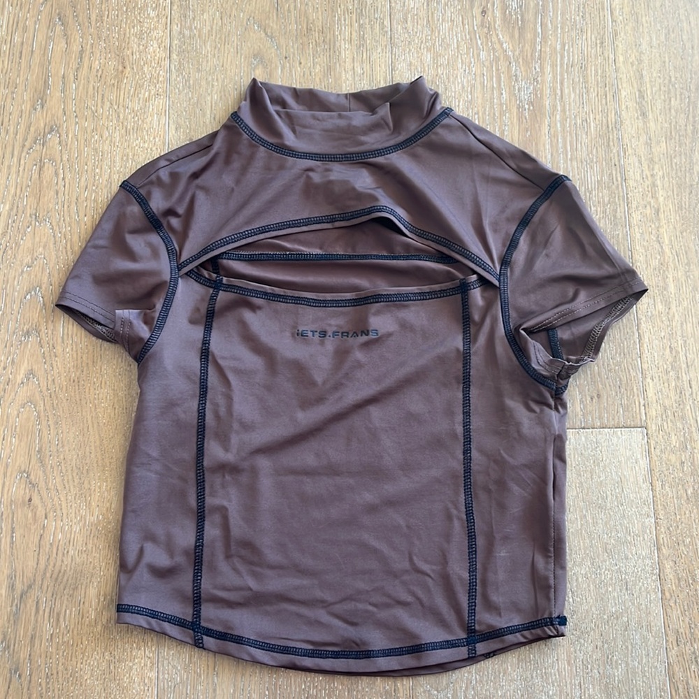 Brown crop tshirt